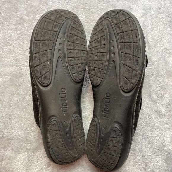 Hallux Fidelio Gini G Sandals Womens EU42/US 11 Black Leather Slip On Comfort - Picture 9 of 10